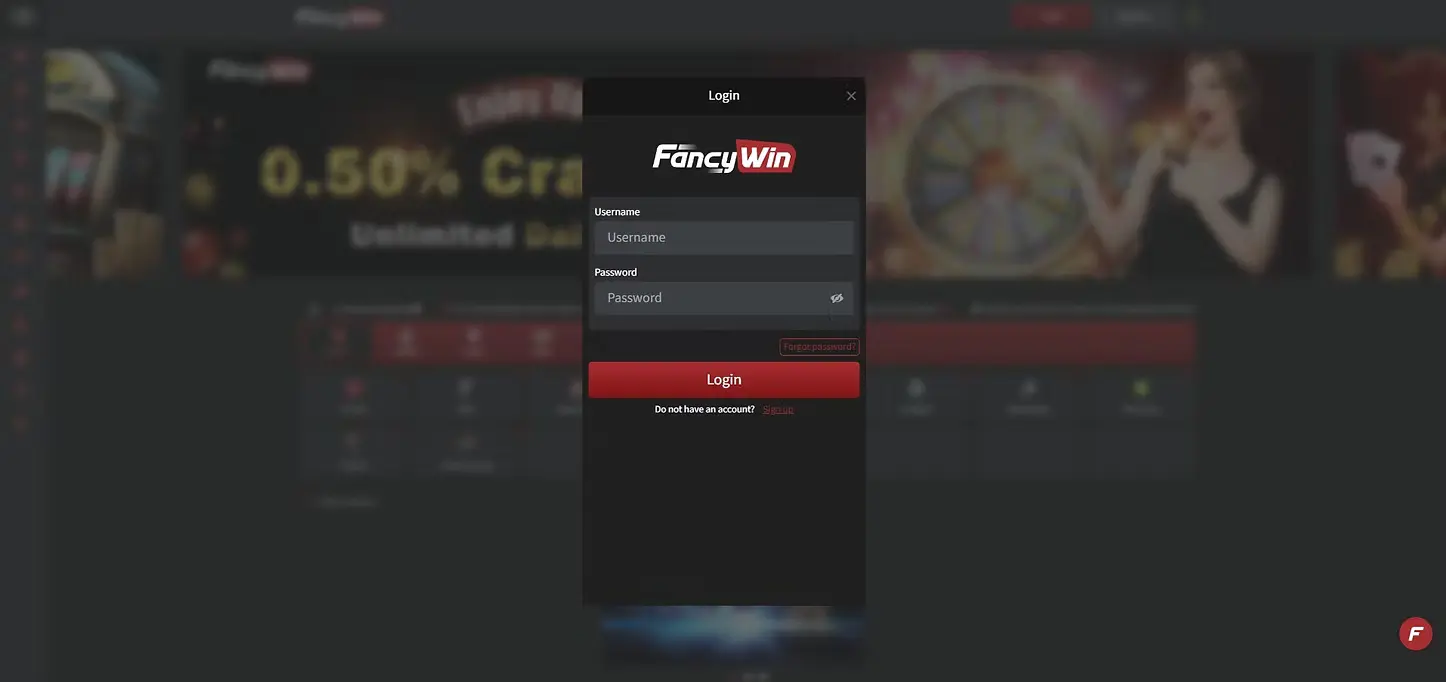 Fancywin login